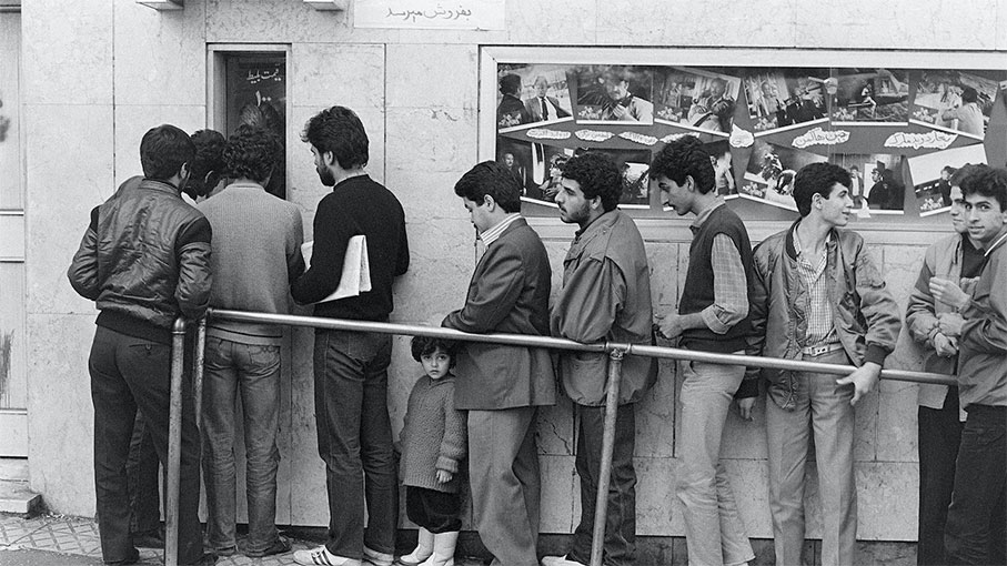 A cinema queue in pre-revolutionary Iran in Celluloid Underground