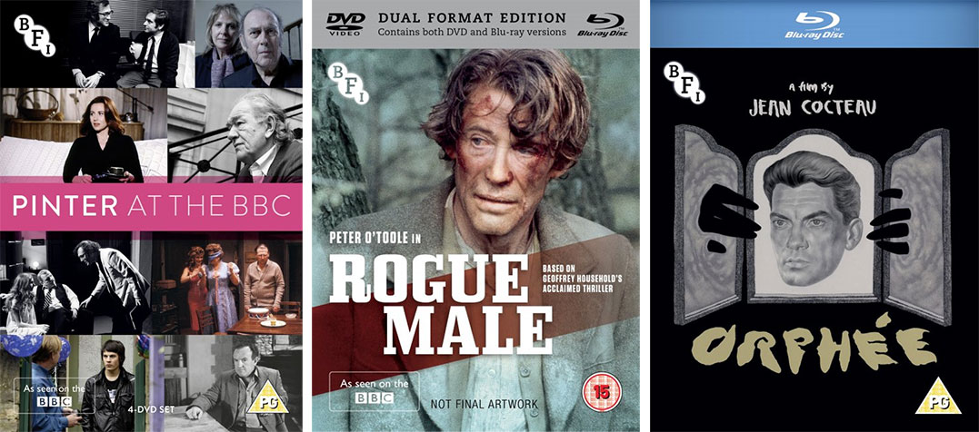 Pinter at the BBC / Rogue Male / Orphée packs shots