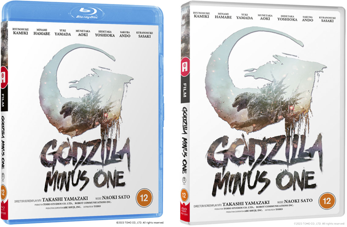 Godzilla Minus One Blu-ray and DVD cover art