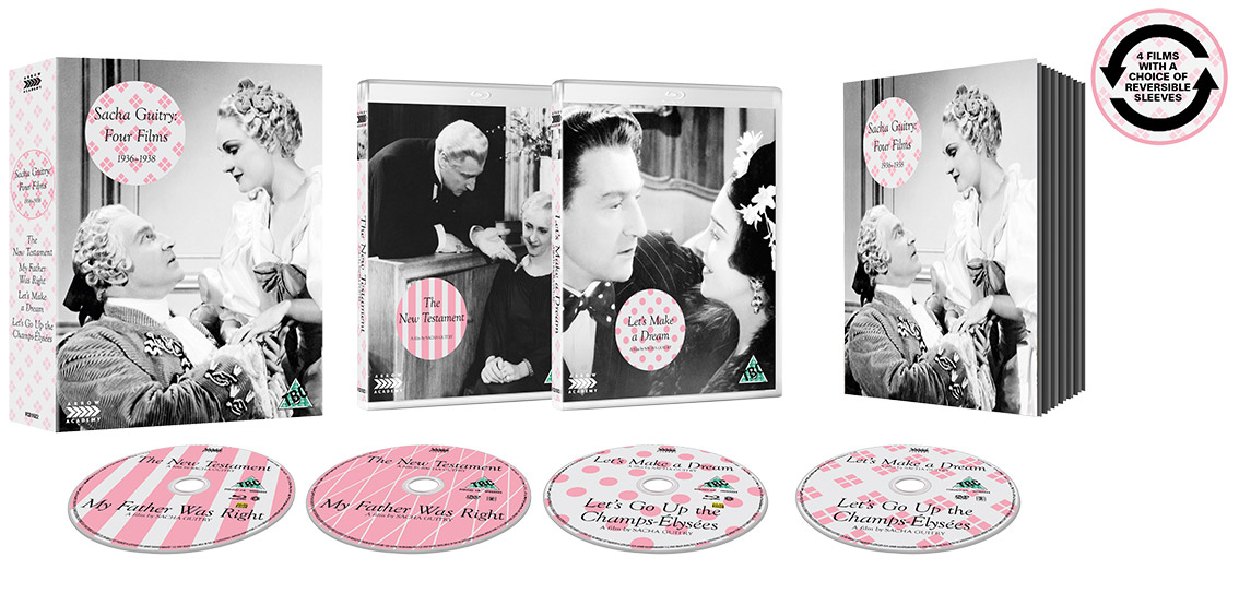 Sacha Guitry: Four Films 1936-1938 dual format pack shot