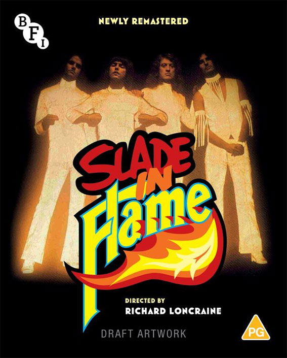 Slade in Flame draft Blu-ray cover art