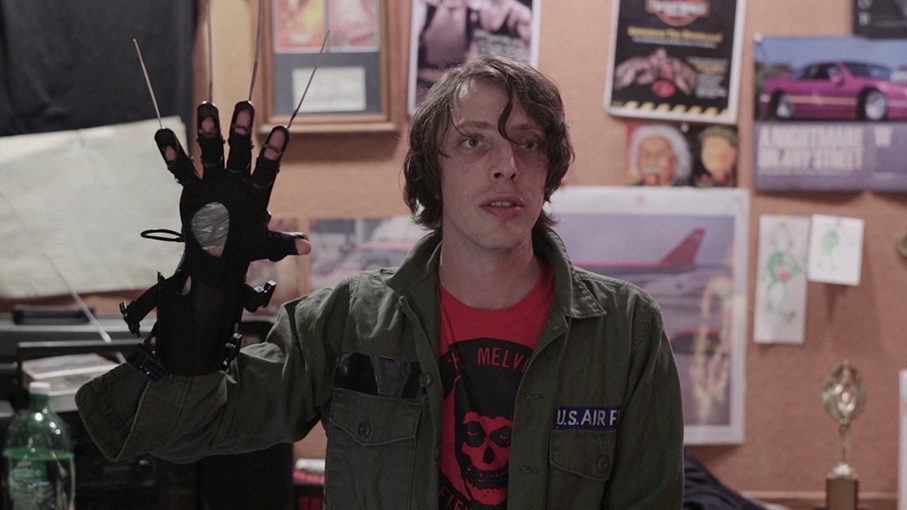 Marty displays his finished power glove