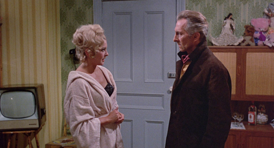 Jan Waters greets Peter Cuishing as John in the UK/USA version
