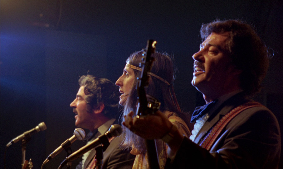 Musicians perform in the working men's club