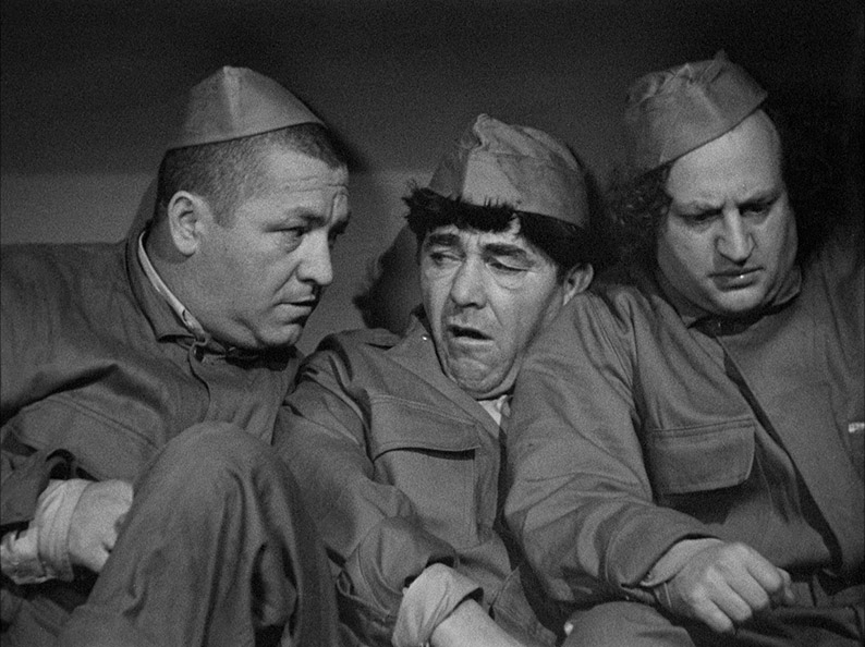 Curly Joe, Moe and Larry in the Three Stooges' Higher Than a Kite