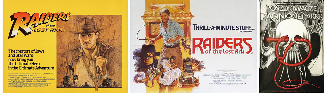 Trypitich of Raiders of the Lost Ark posters