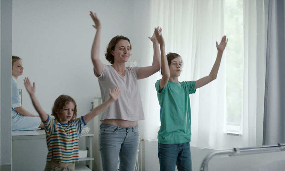 Flo, Astrid and Phillip dance for Astrid's terminally ill husband