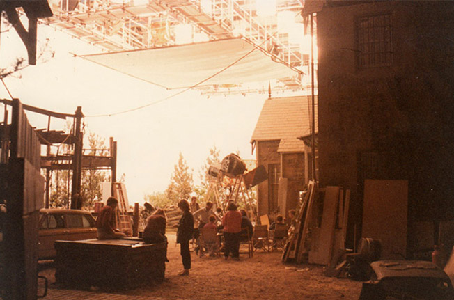 The crew at work on the Shepperton set
