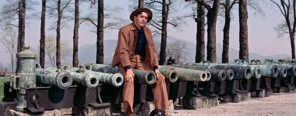In iconic but Freudian image of Marty sitting on cannons whose barrels are too narrow for the canonballs