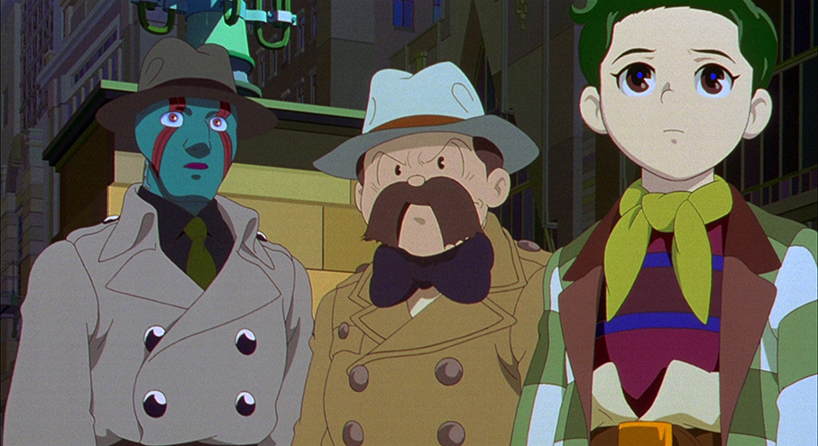 Shunsaku and Kenichi, together with the robot detective assigned to them.
