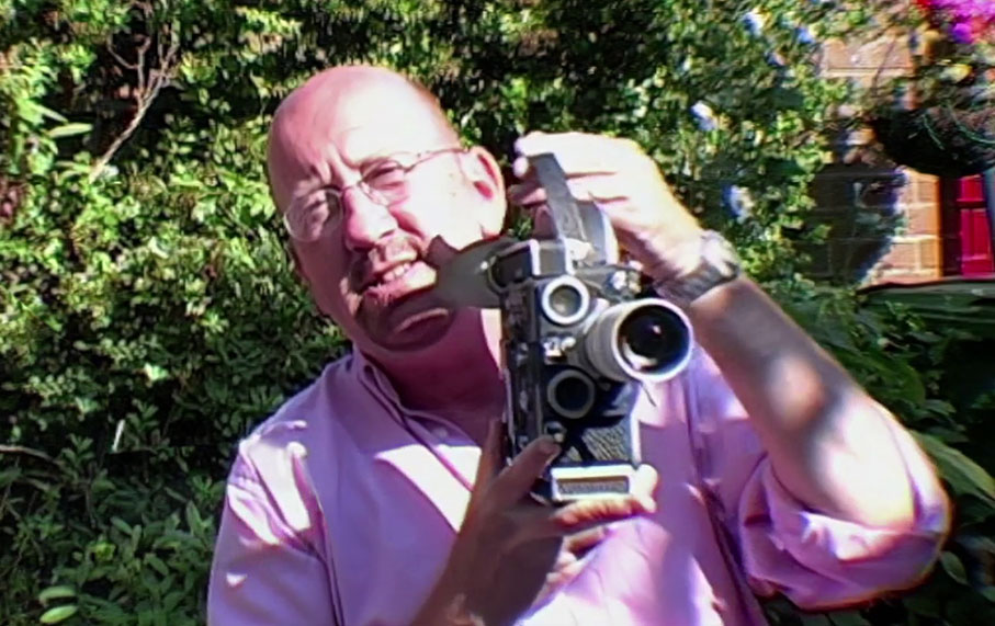 Michael J Murphy shows his Bolex 16mm camera