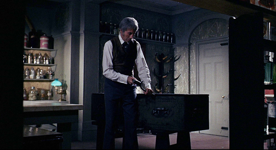 Christopher Lee in The Oblong Box