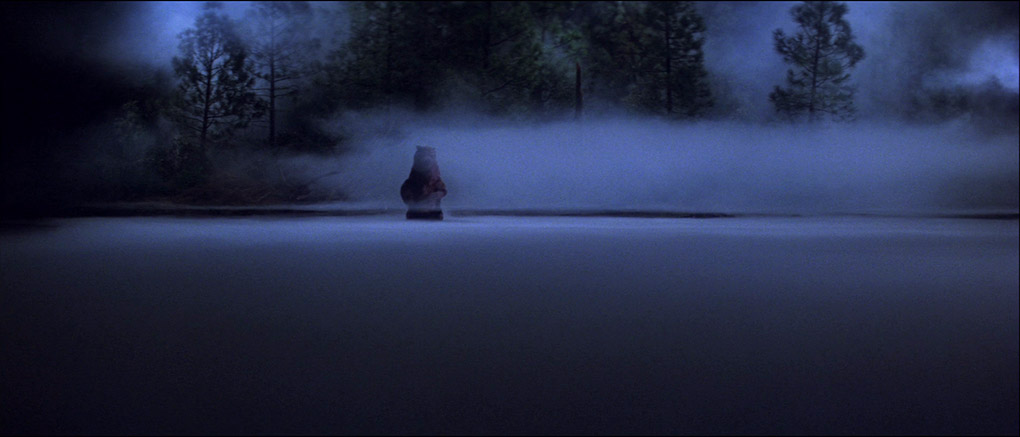 Katahdin steps into the lake by night