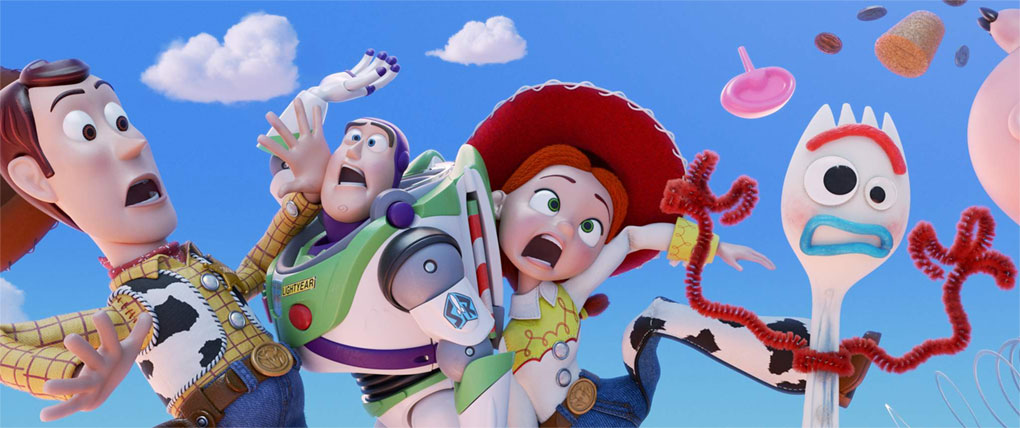 Woody, Buzz, Jessie and Forky